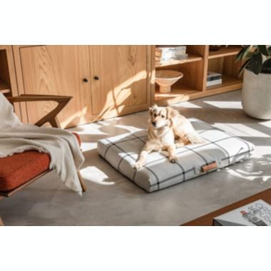 LAY LO Pets White Plaid Dog Bed or Bed Cover. View a larger version of this product image.