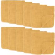 Muslin Burp Cloths 6 Pack Large 100% Cotton Hand Washcloths 6 Layers Extra Absorbent and Soft by Comfy Cubs (Turmeric, Pack of 10)