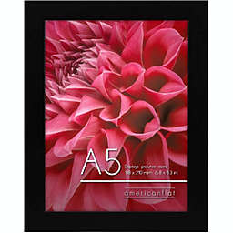 Americanflat A5 Picture Frame in Black - Composite Wood with Shatter Resistant Glass - Horizontal and Vertical Formats for Wall and Tabletop - 14.8 x 21 cm