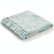 Americanflat Knitted Throw Blanket in Nile Blue with Decorative Fringe 100% Acrylic - 50" x 60"