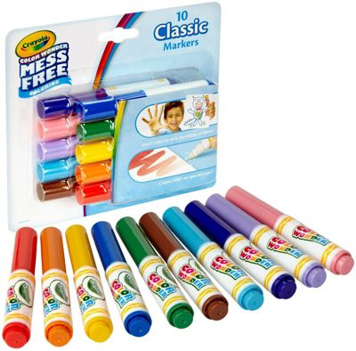 Crayola Color Wonder Mess Free Coloring  10 Mini Markers Classic Colors