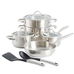 Kenmore Aiden 10 Piece Stainless Steel Cookware Set