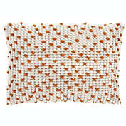 Mina Victory Outdoor Pillows Loop Dots 14"X20" Orange Indoor/Outdoor Throw Pillow