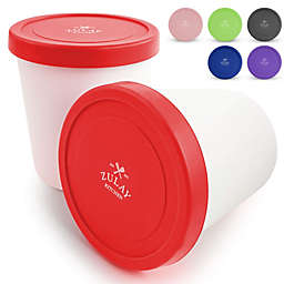 Zulay Kitchen Ice Cream Containers 2 pack - Red