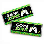 Big Dot of Happiness Game Zone - Candy Bar Wrapper Pixel Video Game Party or Birthday Party Favors - Set of 24