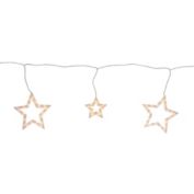 Northlight 6ct Clear Star Shaped Icicle Christmas Lights - 9 ft White Wire