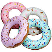 Kicko Inflatable Donut Kids&#39; Pool Float - 4 Pack Multi-Colored 18 Inch Frosted Looking