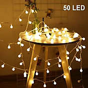 Kitcheniva 50 LED Warm White Ball String Fairy Lights Battery Operated Christmas Decor