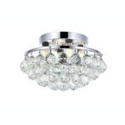 Elegant Lighting Corona 4 light Chrome Flush Mount Clear Royal Cut Crystal