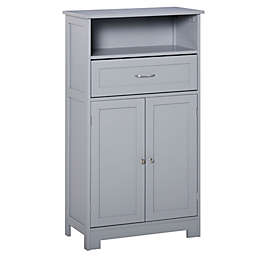 White Wood Premier Housewares Bathroom Storage Cabinet One Size 