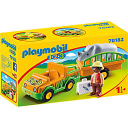 Playmobil - 70182   1.2.3  Zoo Vehicle with Rhinoceros