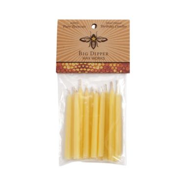 Big Dipper Wax Works, Beeswax Birthday Candles. View a larger version of this product image.