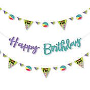 Big Dot of Happiness 90&#39;s Throwback - 1990&#39;s Birthday Party Letter Banner Decoration - 36 Banner Cutouts and Happy Birthday Banner Letters