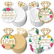 Big Dot of Happiness Last Luau - 4 Bridal Shower Games - 10 Cards Each - Gamerific Bundle