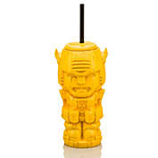 Geeki Tikis Transformers Bumblebee Plastic Tumbler with Straw   Cocktail Glasses, Tropical Drinkware For Home Barware Set, Mugs and Cups   Nostalgic Gifts and Collectibles   Holds 25 Ounces