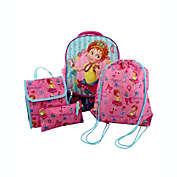 Fancy Nancy Girls 5 piece Backpack and Snack Bag School Set