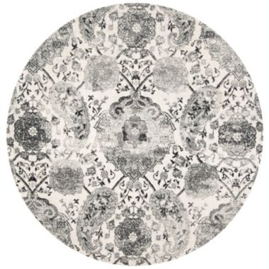 Madison MAD600 Power Loomed Rug - Cream/Silver - 11' round - Safavieh. View a larger version of this product image.
