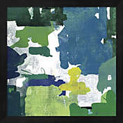 Great Art Now Block Paint II Green by Posters International Studio 13-Inch x 13-Inch Framed Wall Art