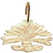 Carnation Home Fashions "Fleur dis Lis" Resin Shower Curtain Hooks - Brushed Gold 1.5" x 1.5"