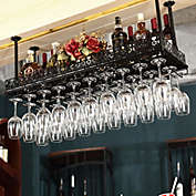 Kitcheniva Bar Wine Glass Black Hanging Rack