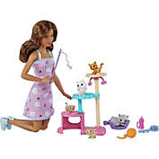 Barbie Kitty Condo Doll & Pets Playset w/ Barbie Doll (Brunette), Cats/Kittens & Accessories