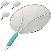 Zulay Kitchen Splatter Screen for Frying Pan - Large 13 inch Blue