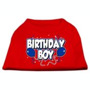 Mirage Pet Products Birthday Boy Screen Print Shirt Red Small - 10" L