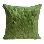 Nassau Collection 20" Olive Transitional Quilted Throw Pillow