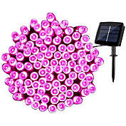 Infinity Merch Solar String Lights 72ft 200 LED 8 Modes Solar Powered Waterproof (Pink)