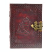 Azuregreen Triquetra leather blank book w/ latch
