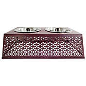American Pet Supplies Eco-friendly Elevated Country Dog Feeder - Plum Wine