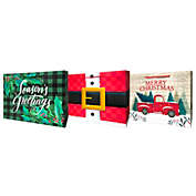 Lindy Bowman Pack of 3 Large Assorted Christmas Gift Bags with Rope Handle