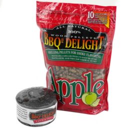 BBQr's Delight Cast Iron Smoker Pot Wood Pellet Smoke BBQ with 1lb Apple Blend