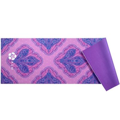 AUM 4mm Soft Foam Tech Lilla Series Yoga Exercise Mat - 68" x 24" - Perfect for Yoga/Pilates/Floor Exercises (Tri-Lotus A4)