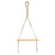 Nearly Natural 14" x 24" Handmade Macrame Wall Hanging with Wooden Shelf