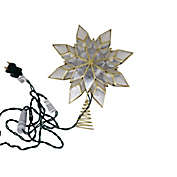 Kurt Adler (UL0118_C) Capiz Star Christmas Tree Topper w/ 10 Clear Lights, 8.5"
