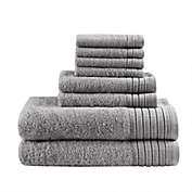 Belen Kox 100% Cotton Solid Dyed 8pcs Towel Set Charcoal