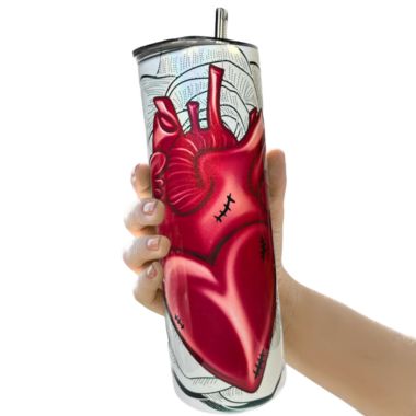 Neverending Stickers - 20oz Tumbler - Anatomical Heart - Iridescent Sparkle. View a larger version of this product image.