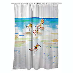 Betsy Drake Five Sanderlings Shower Curtain