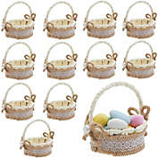 Bright Creations Mini Woven Baskets with Handles and Hemp (2.5 x 3 Inches, 12 Pack)