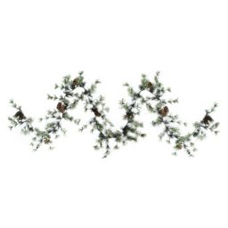 Allstate 9.5' Frosted Pine with Pine Cones Artificial Christmas Garland - Unlit