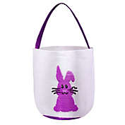 Kitcheniva #1 Purple, Easter Bunny Bags for Kids Cloth Easter Eggs/Gift Basket Easter Party Tote Bags