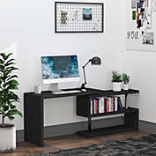 Homcom 360° Rotating Convertible Office Desk Shelf Combo
