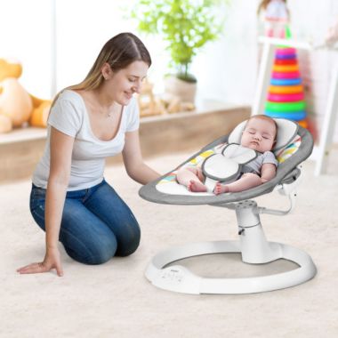 Slickblue Baby Swing Electric Rocking Chair with Music Timer-Gray. View a larger version of this product image.