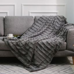 Cheer Collection Ultra Cozy & Soft Faux Fur Blanket - Assorted Colors and Sizes