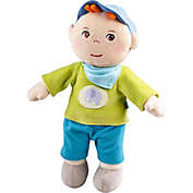 HABA Snug up Jonas - 11.5&quot; Soft Boy Baby Doll with Embroidered Face