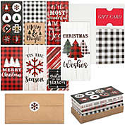 Pipilo Press Christmas Money Cards with Envelopes and Labels, Buffalo Plaid (36 Pack)