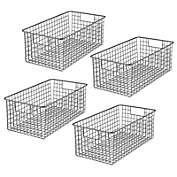 mDesign Metal Wire Food Storage Organizer Bin
