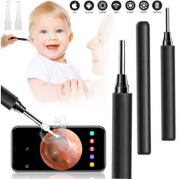 Jackbaggio HD LED Endoscope Otoscope Camera Tool Ear Cleaning Wax Pick Cleaner Removal Kit
