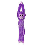Aurora 24&quot; Colorful Hanging Chimp Plush Stuffed Animal Monkey, Purple